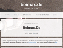 Tablet Screenshot of beimax.de